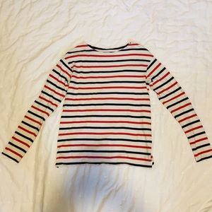 Old Navy French Striped Boat Neck Top Size S